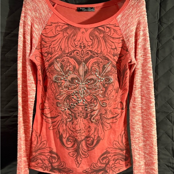 Angel Blue Pink Graphic Long Sleeve (XS)